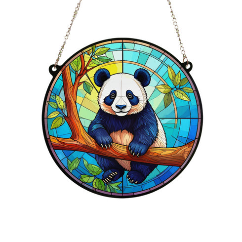 Panda Stained Glass Effect Suncatcher